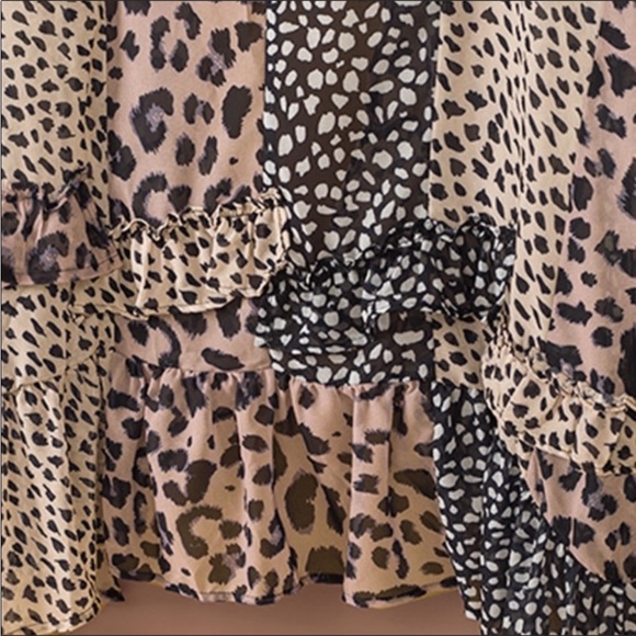 #27 Plus Size Leopard & Animal Print Ruffle Kimono/Duster * - Picture 7 of 11